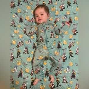 Little Sleepies bamboo convertible footie 12-18 months